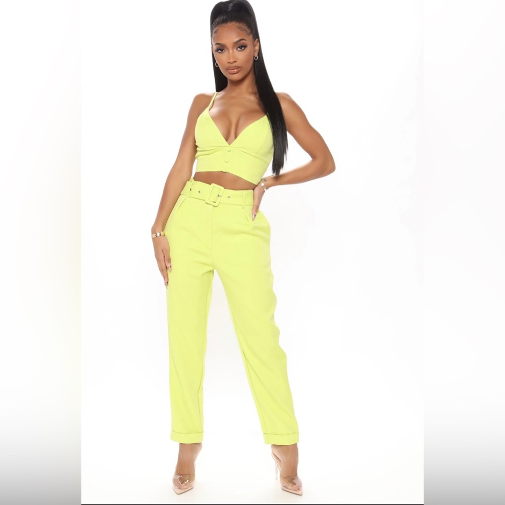 Feelin’ Good Pant Set- Lime Size Medium